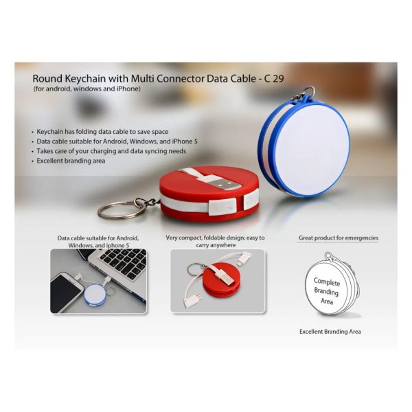 PP-C29 Round Data Cable with Keyring