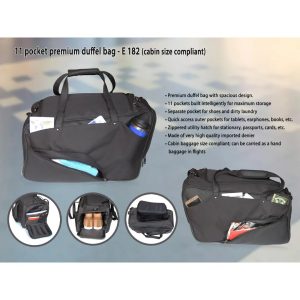 PP-E182 11 Pocket Premium Duffel Bag (Cabin Size)