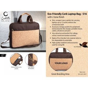 PP-S16 Eco-Friendly Cork Laptop Bag