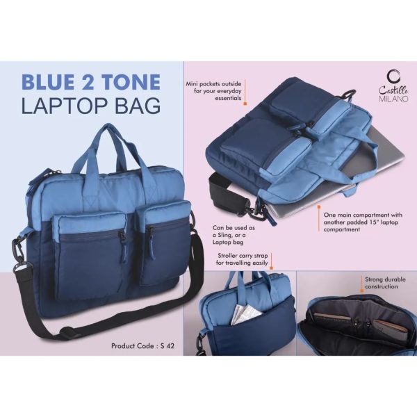 PP-S42 Slim 2 Tone Laptop Bag