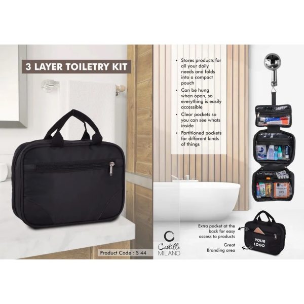 PP-S44 3 Layer Toiletry Kit