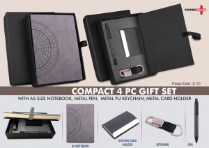 4-in-1 Compact Grey Gift Set - Q121