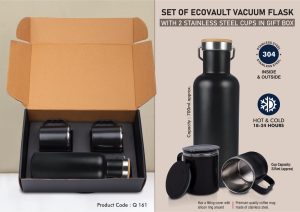 3-in-1 Eco Vault Flask with SS Cup Set - Q161