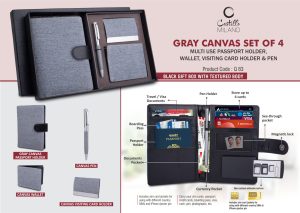 4-in-1 Grey Canvas Set - Q83