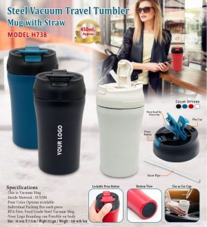 H738 Travel Vacuum Tumbler Mug