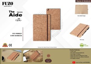 TGZ-918 The Aide Cork Brown Notebook
