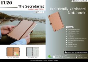 TGZ-711 The Secretariat Cardboard Brown Notebook