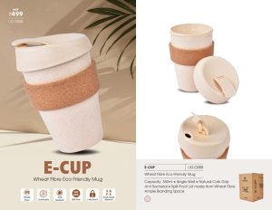UG-DB88 E-Cup Wheat Fibre Mug / Cork Grip (350ml)