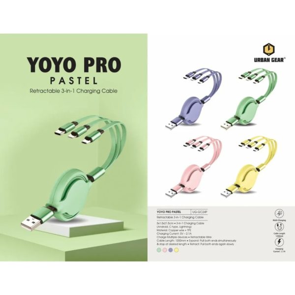 UG-GC24P 3-in-1 Charging Cable - YOYO PRO PASTEL