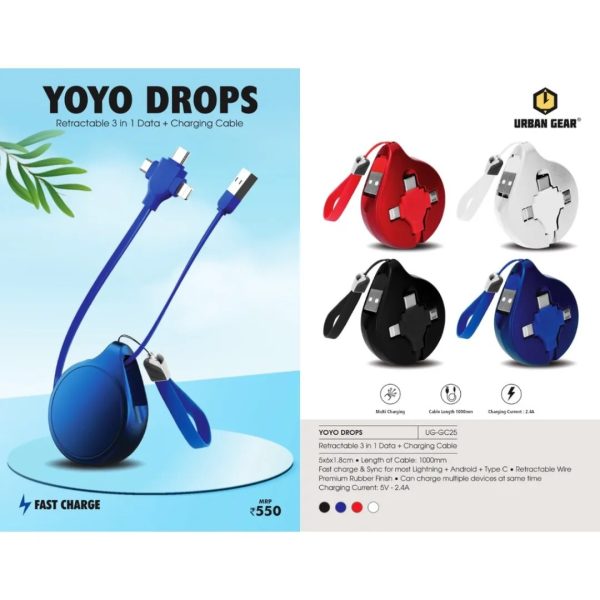 UG-GC25 YOYO Drops Charging Cables