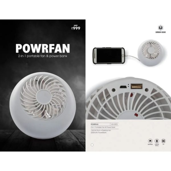 UG-GF01 2-In-1 Portable Fan & Power Bank