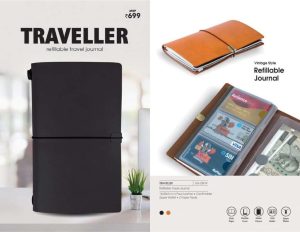 UG-ON19 Vintage Style Refillable Notebooks - Traveller