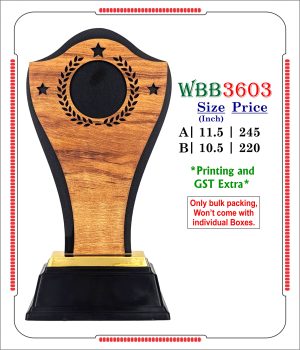 VR-WBB3603 Wooden Trophy
