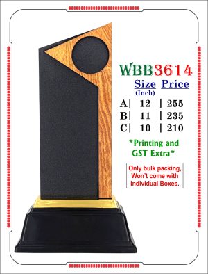 VR-WBB3614 Wooden Trophy