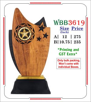 VR-WBB3619 Wooden Trophy