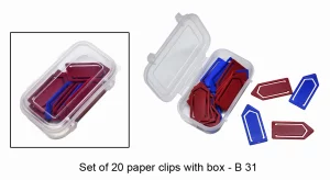 B31 ? Set of 20 paper clips with box