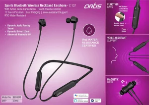 C137 Artis Sports Bluetooth Wireless Neckband Earphone (BE990M)