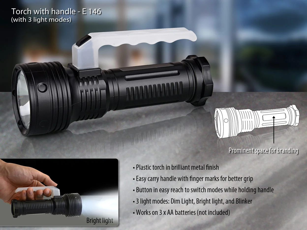 E146 ? Torch with handle (3 light modes)