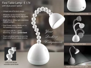 E174 ? Flexi desk lamp (with dual power option)