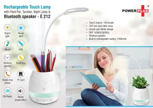 E212 ? Rechargeable Touch Lamp with Bluetooth speaker, Plant pot, Tumbler and night lamp