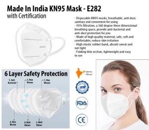 E282 ? Made In India 6 layer KN95 Mask with Certification