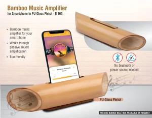 E305 ? Bamboo Music Amplifier for Smartphones in PU gloss finish | Universal Design