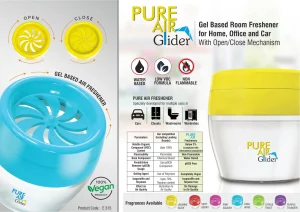 E315 ? Pure Air Glider: Gel based room freshener for Home, Office and Car | With open/close mechanism | Net 125 grams