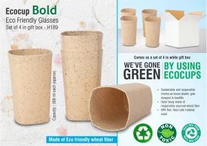H189  EcoCup Bold: Eco Friendly Glasses