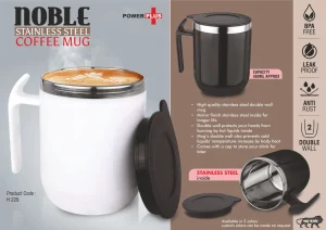 PP-H229  Noble: Stainless Steel Double wall Coffee Mug