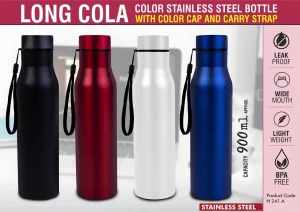 H241a Colored Stainless Steel Bottle- 900ML
