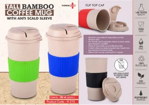 PP-H275  Tall Bamboo Coffee mug: Eco friendly Mug