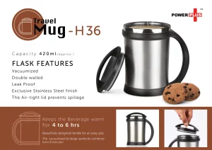 PP-H36  Power Plus Vacuumized travel mug
