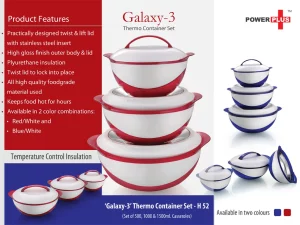 H52  Galaxy: 3 pc Casserole Set