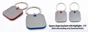 J91  Square shape keychain with highlights