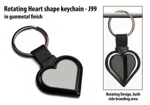 J99  Rotating Heart shape keychain