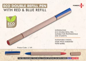 L-169 Eco Double refill Pen with Red & Blue refill